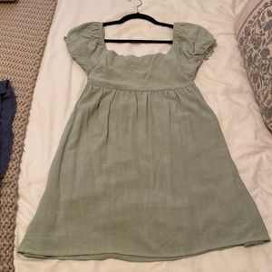 Pacsun square neck, open back baby doll dress